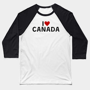 I Love Canada Baseball T-Shirt